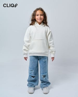 Kids Regular Fit Hoodie - Off-white