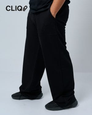 Unisex Straight Leg Sweat-pant - Black